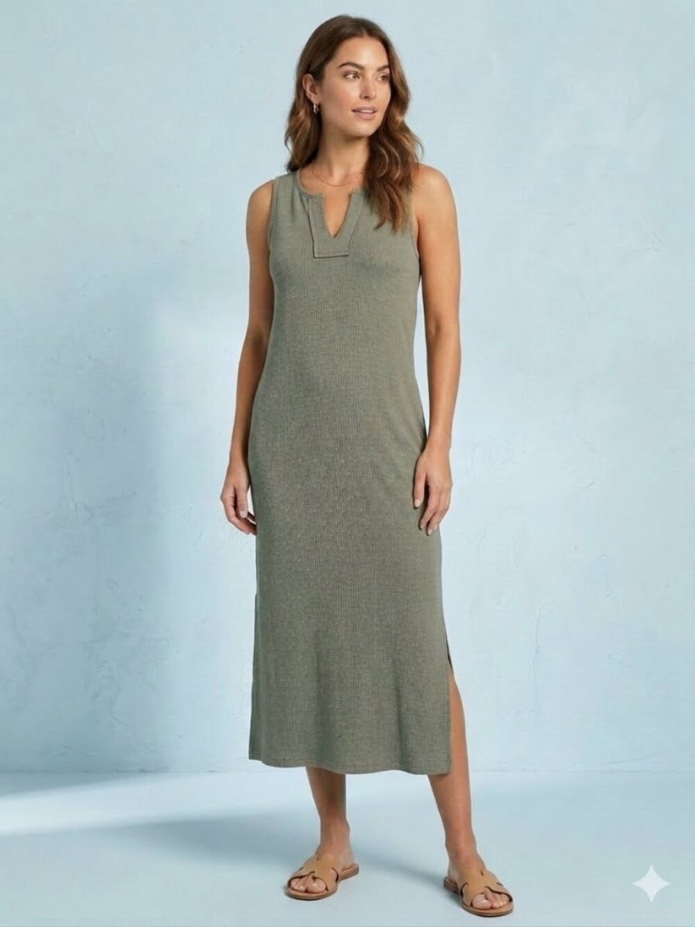 See‎ You Monday Waffle Knit Maxi Dress Size Large